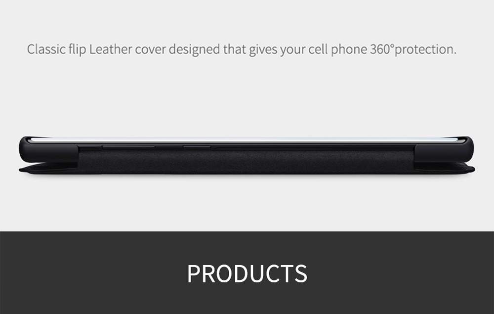 NILLKIN Protective Leather Phone Case For Samsung Galaxy Note 10+ / Note 10+ 5G Smartphone - Red