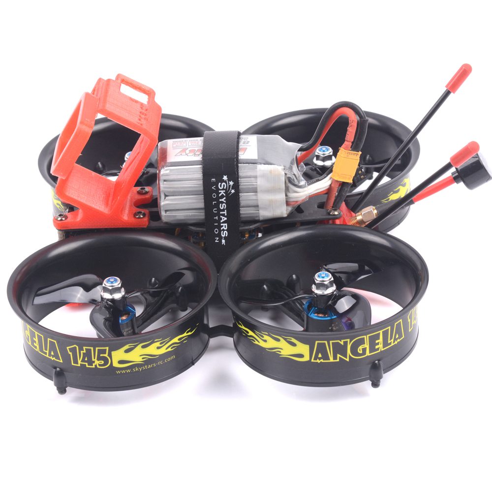 Skystars Angela 145 4K 3 Inch Whoop FPV Racing Drone F4 OSD 4 In 1 35A ESC 5.8G 500mW VTX Runcam Hybrid Cam BNF - Frsky R-XSR Receiver