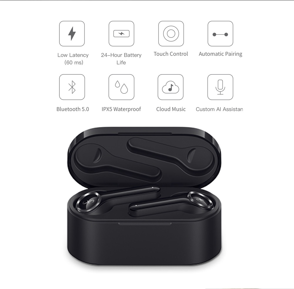 FUNCL AI Bluetooth 5.0 TWS Earphones Qualcomm QCC3026 SBC/AAC/AptX Amazon alesa Siri Google Assistant CVC 8.0 Noise Cancellation IPX5
