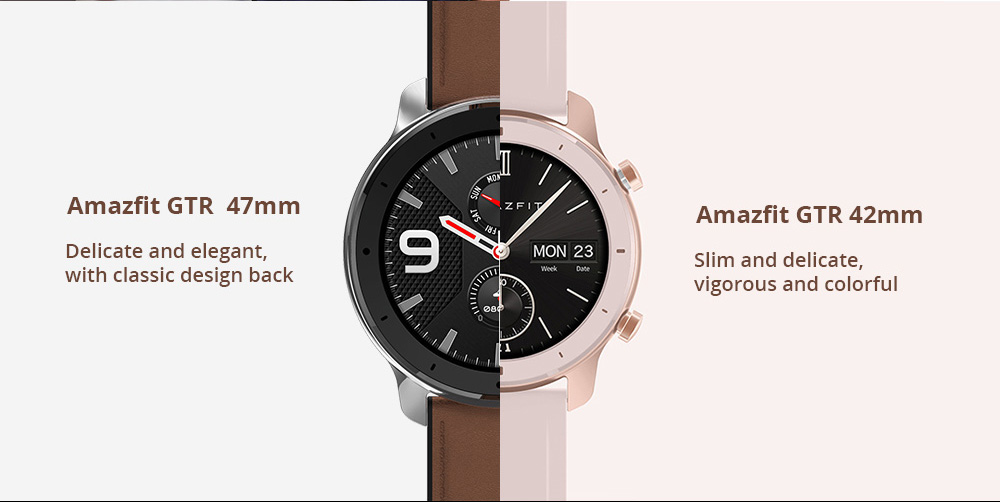 Huami AMAZFIT GTR Smartwatch 1.39 Inch Retina Display 5ATM Water Resistant GPS 47mm Global Version- Aluminum Alloy
