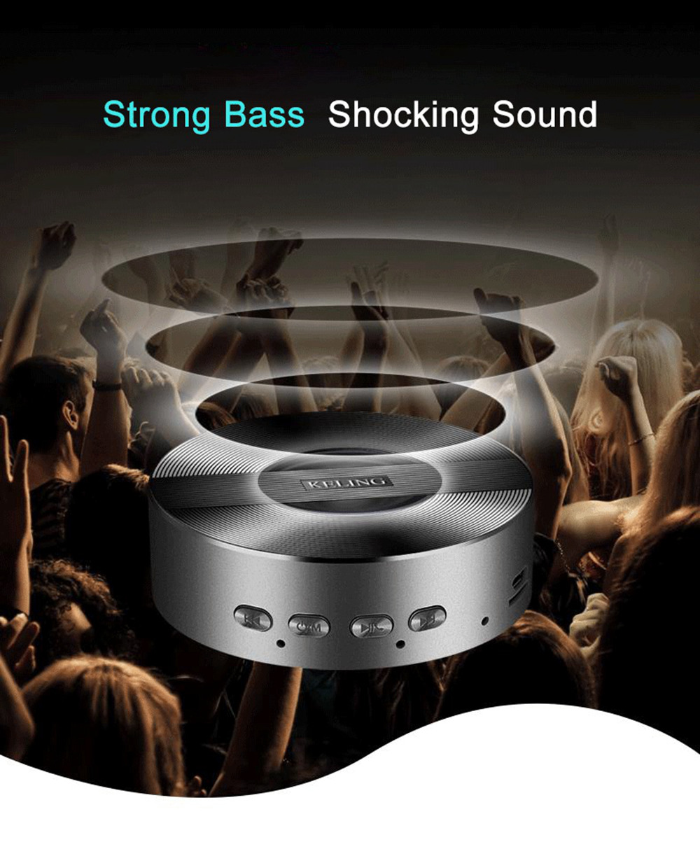 KELING A5 Portable Bluetooth Speaker Dual Bass - Black