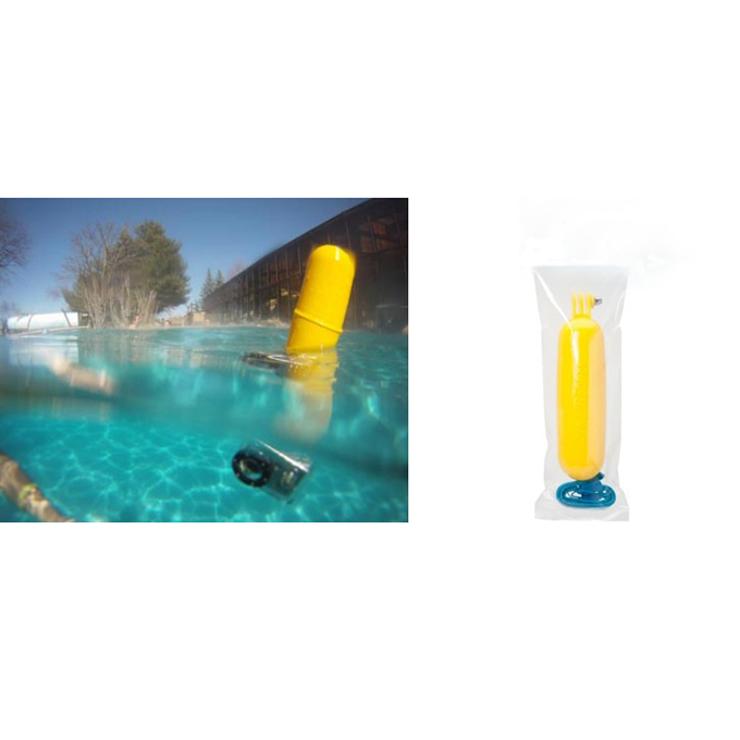 [HK Stock] Floating Hand Grip Handle Mount Accessory For GoPro Hero HD 1 / 2 / 3 / 4 KEECOO Xiaomi Xiaoyi SJCAM Action Cameras - Yellow