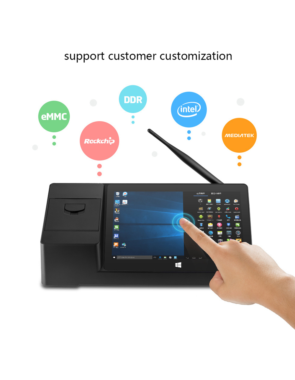 PiPO X3 8.9 Inch Dual OS Tablet PC Windows 10  Android 5.1 Z8350 2GB/32GB WiFi Bluetooth LAN USB3.0