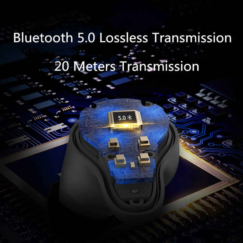 Mifo O7 Bluetooth 5.0 TWS Qualcomm QCC3020 Earphones Used Independently IPX7 2 Balanced Armature aptX 7 Hours Playtime - Black
