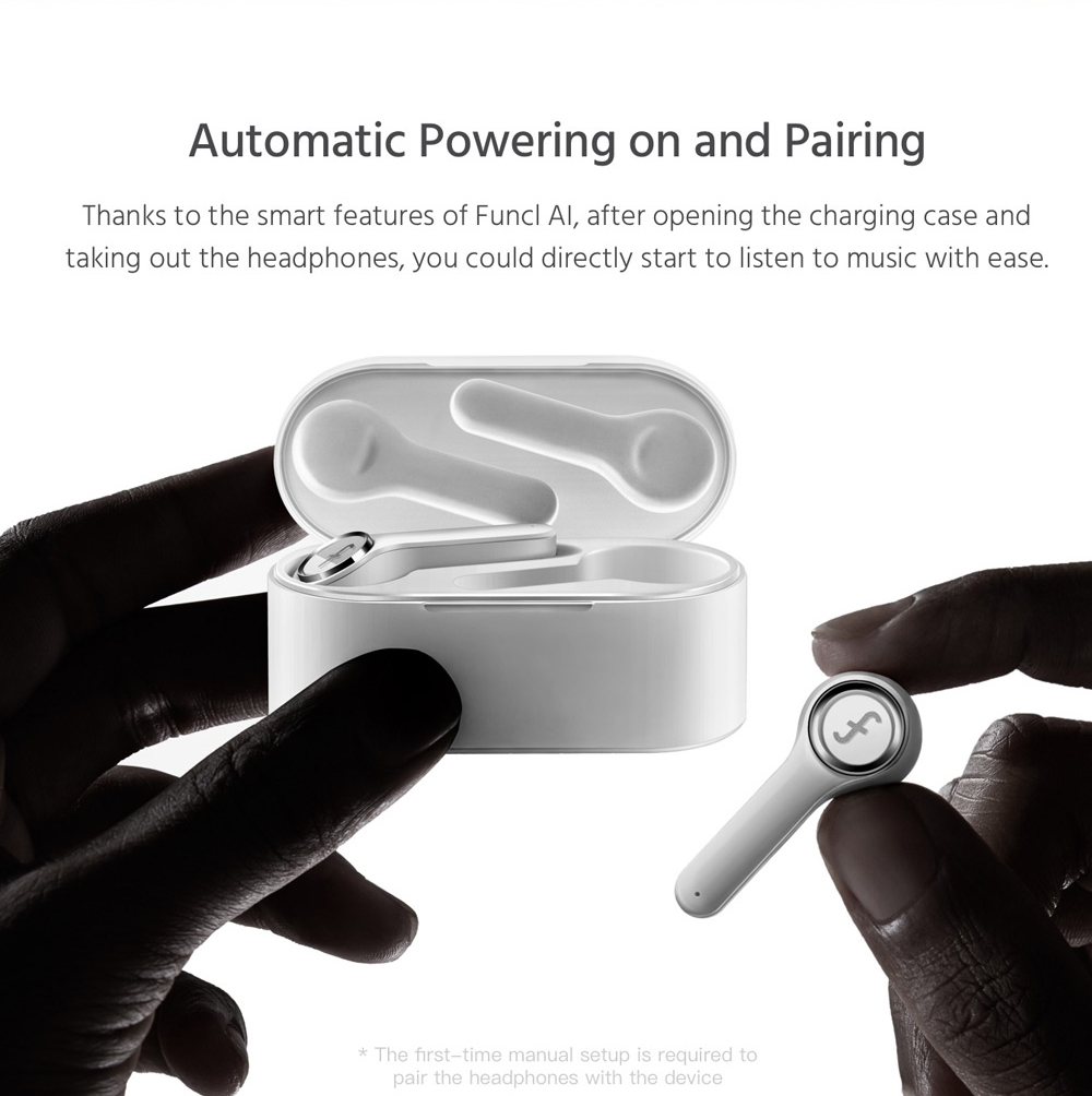 FUNCL AI Bluetooth 5.0 TWS Earphones Qualcomm QCC3026 SBC/AAC/AptX Amazon alesa Siri Google Assistant CVC 8.0 Noise Cancellation IPX5