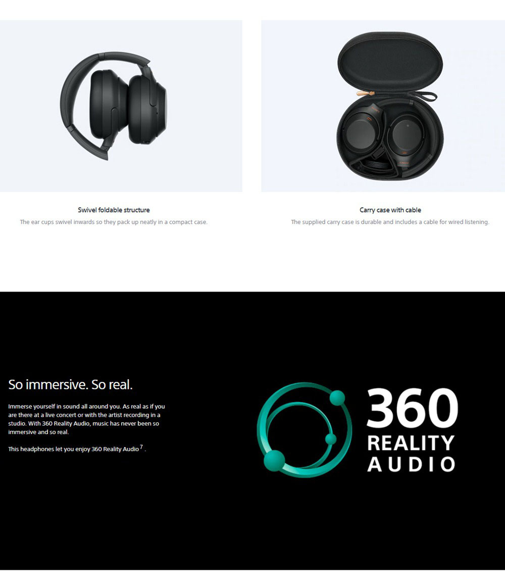 Sony WH-1000XM3 Wireless DSEE HX/LDAC Headphones Bluetooth NFC Touch Sensor Control Alexa Google Assistant