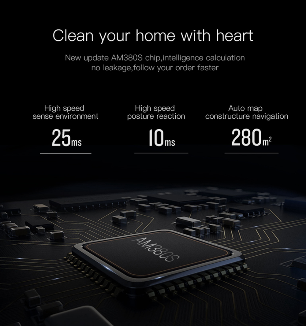 PHIYU A3S Robot Vacuum Cleaner with Camera Audio Communication APP Remote Control Gyro Sensor Auto Recharge - Black