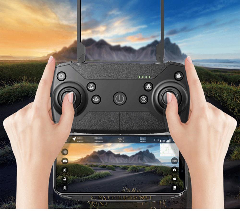 SHRC H1G 1080P 2.4G WiFi GPS FPV RC Drone Follow Me Mode RTF White - Two Battery