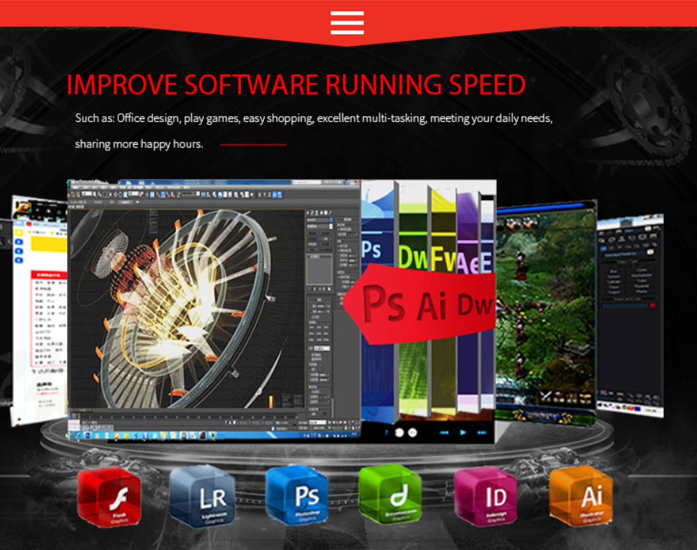 Juhor DDR4 8GB 2666Mhz 1.2V 288 Pin RAM Desktop Memory Module With Shell For PC Computer - Red