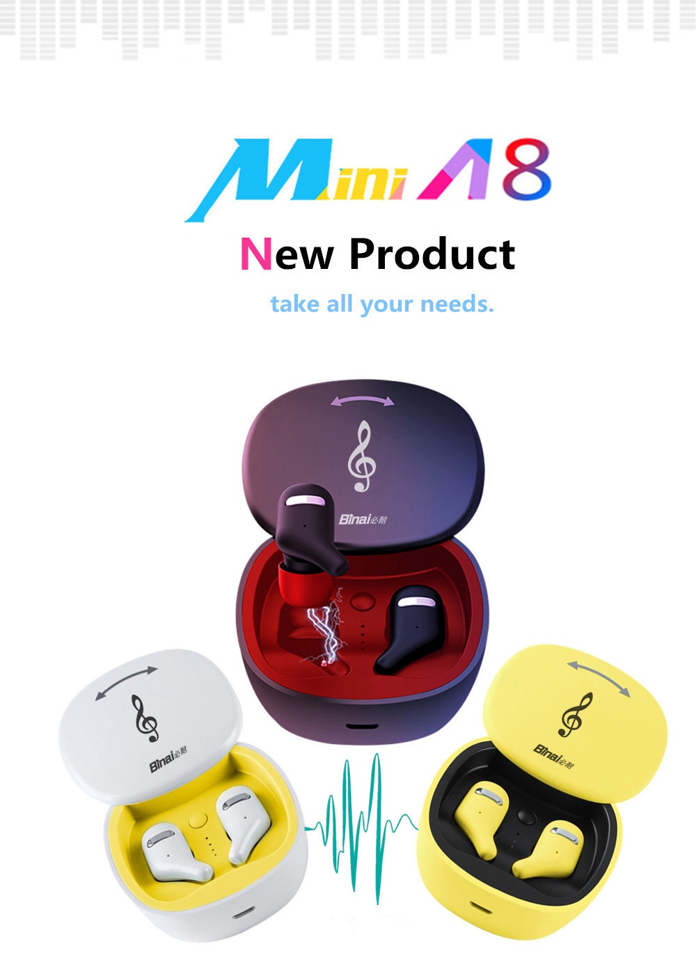 mini a8 bluetooth earphone