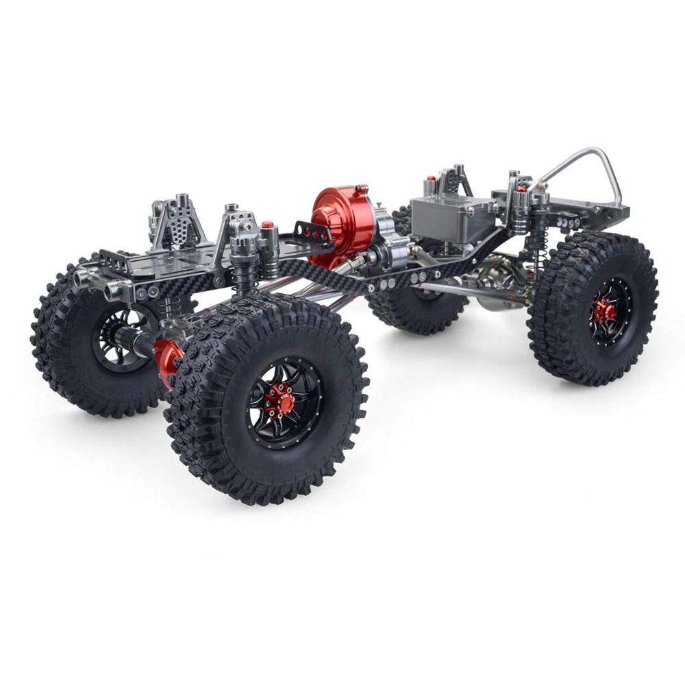 Upgrade Straight Bridge 313mm Wheelbase CNC Aluminum And Carbon Fiber Chassis For 1/10 AXIAL SCX10 RC Rock Crawler Climbing Vehicle