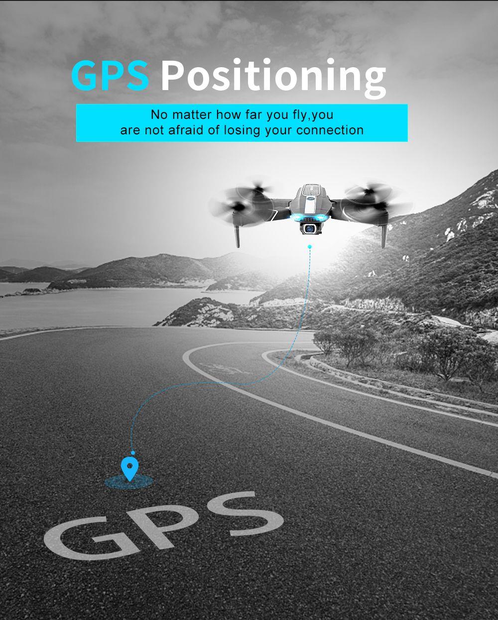 JDRC JD-22S 4K 5G WIFI FPV Foldable GPS RC Drone With Adjustable UHD Camera 16mins Flight Time Follow Me Mode RTF - Two Batteries With Bag