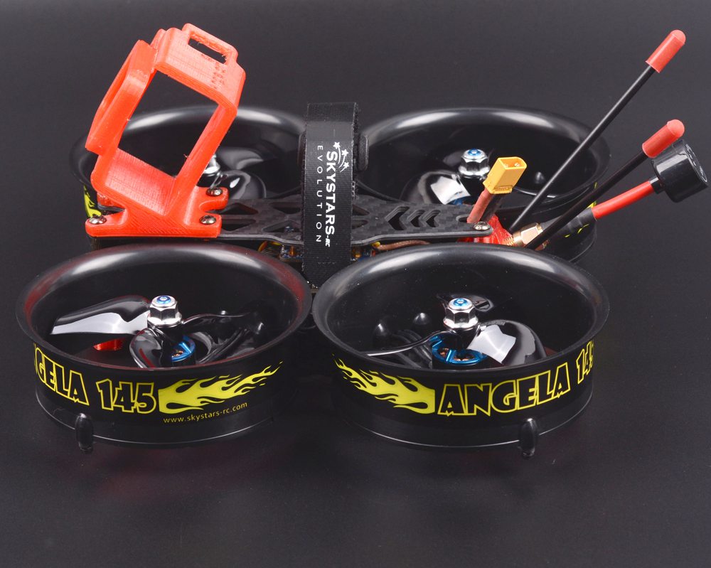 Skystars Angela 145 4K 3 Inch Whoop FPV Racing Drone F4 OSD 4 In 1 35A ESC 5.8G 500mW VTX Runcam Hybrid Cam BNF - Frsky R-XSR Receiver