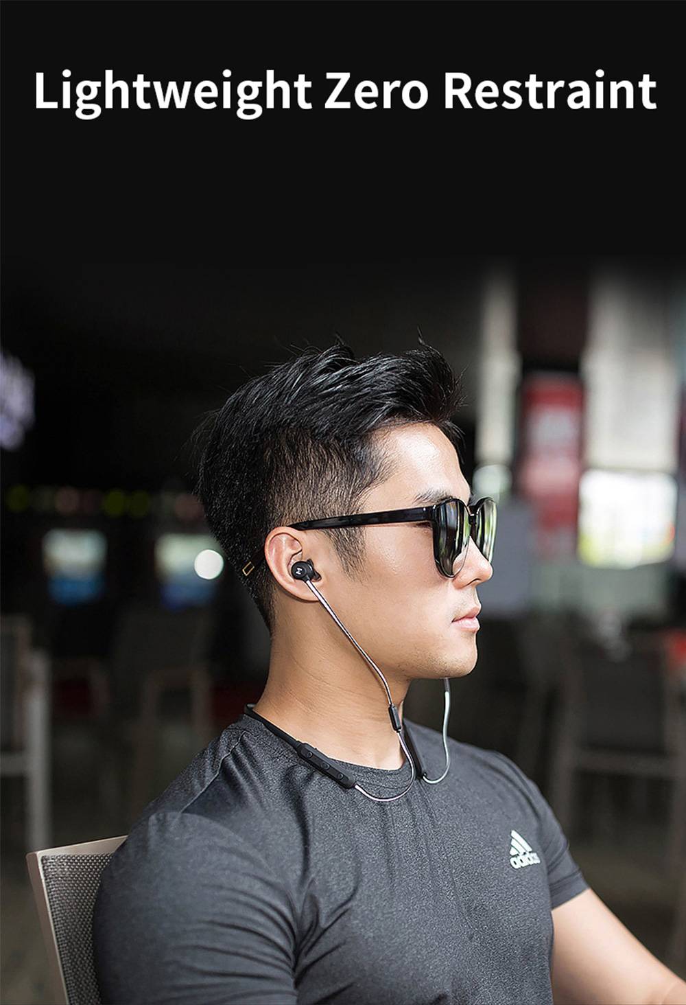 Maxchange Qule-C6P Bluetooth Neckband Earphones HiFi Stereo Noise Reduction 7 Hours Playtime - Black