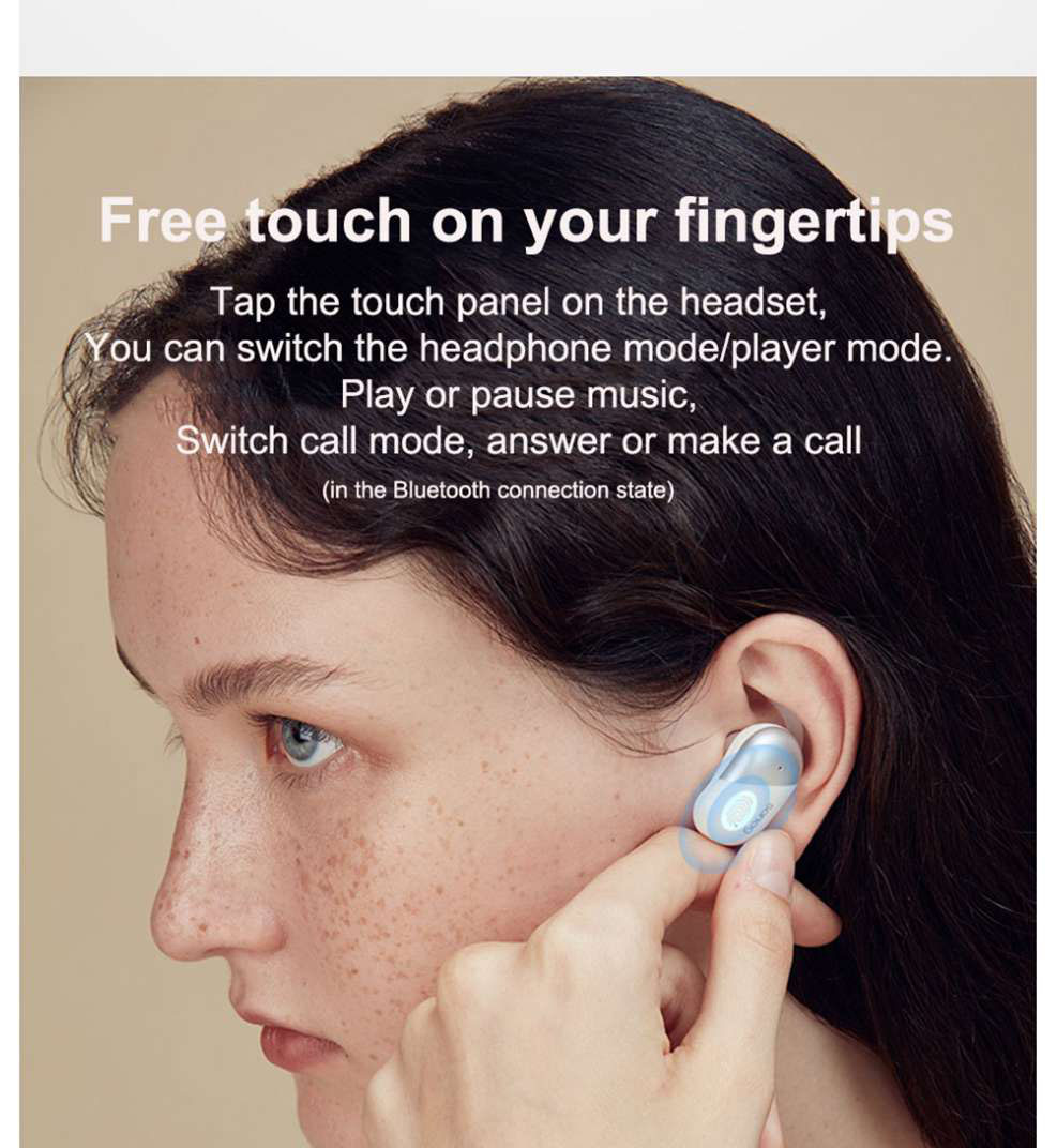 Sanag P5 Bluetooth 5.0 TWS Earbuds Binaural Call Fingertips Control Siri Google Assistant 500mAh Charging Case IP5 with Mic - Rose Gold