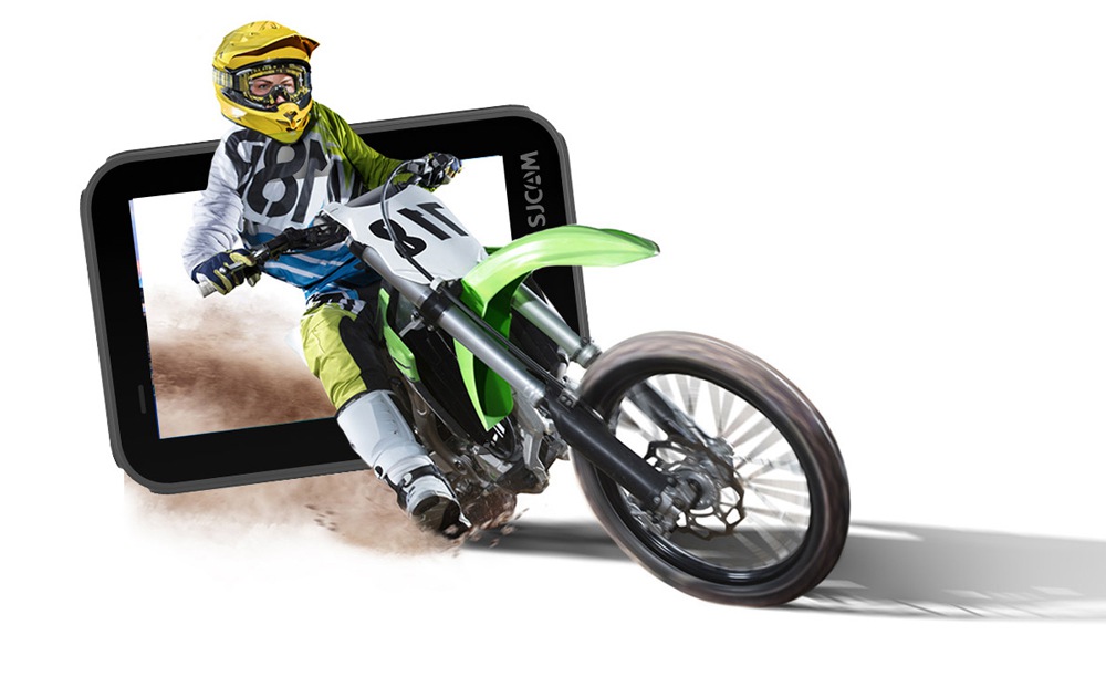 SJCAM SJ9 Strike 4K WiFi Action Camera 2.33 Inch IPS Screen 12MP Sensor Wireless Charging Waterproof Body - Black