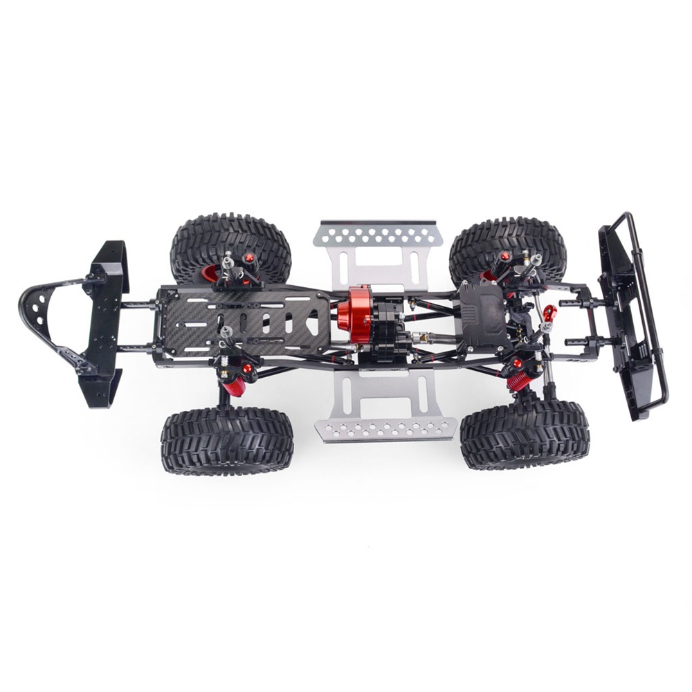 Upgrade Gate Bridge 313mm Wheelbase CNC Aluminum And Carbon Fiber Chassis With Power System For 1/10 AXIAL SCX10 II RC Rock Crawler Climbing Vehicle