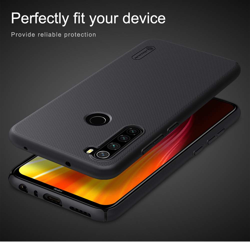 NILLKIN Protective Frosted PC Phone Case For Xiaomi Redmi Note 8 Smartphone - Black