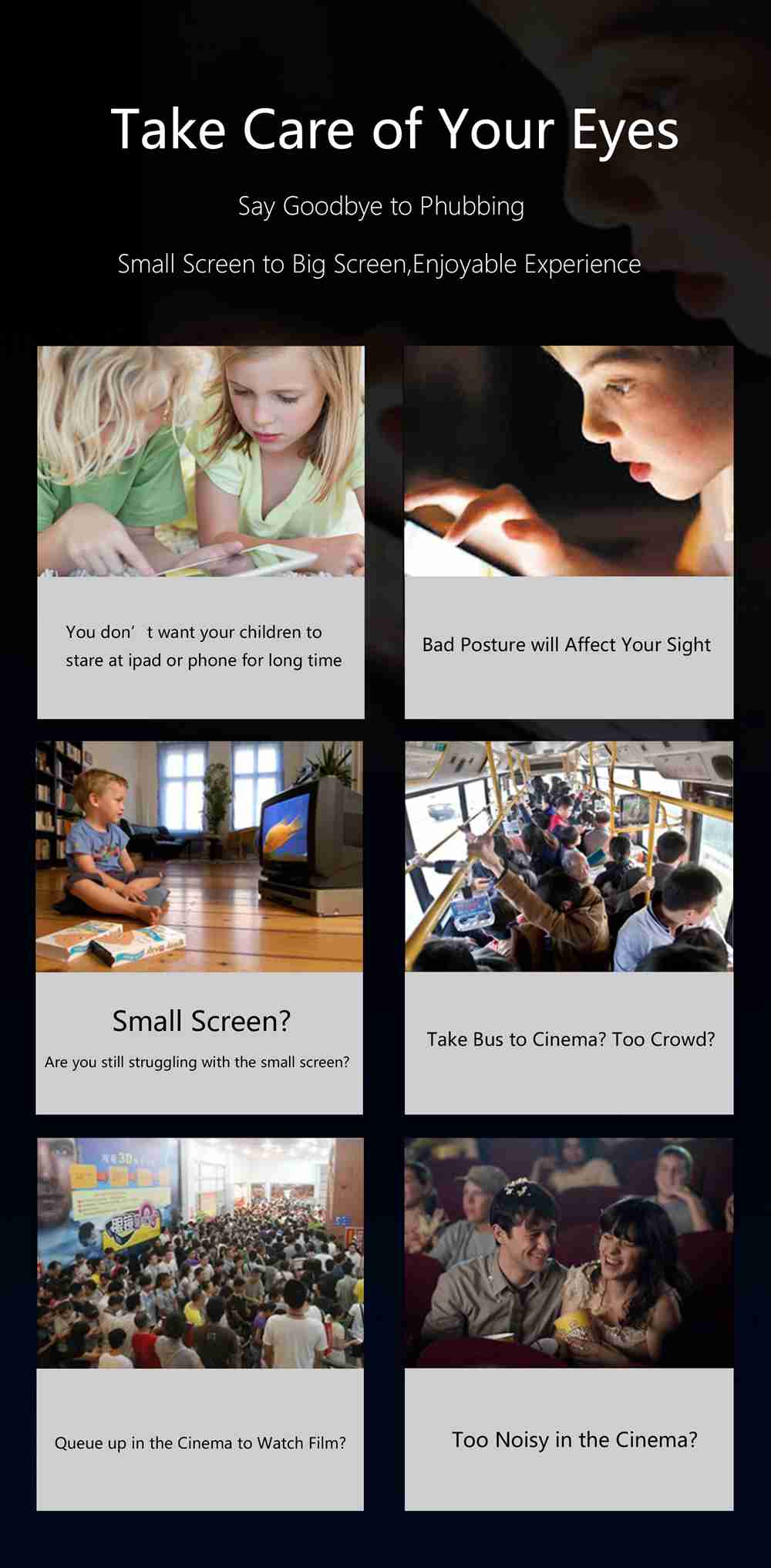 WeCast L9 VGA & HDMI Dual Display Screen Projector Fully Compatible with Android/iOS/Type - C Devices USB Mirroring Sound and Image to TV