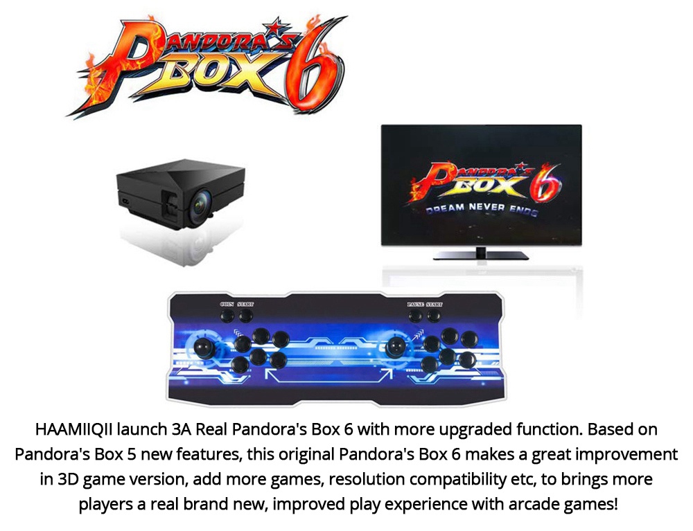 Pandora Treasure 2700 in 1 720P Arcade Game Console 2GB/16GB VGA HDMI for TV PC PS3 - Blue