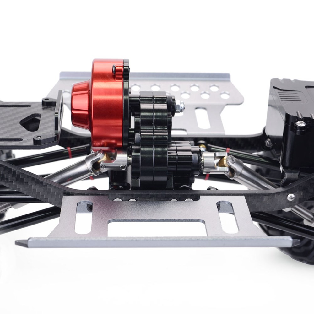 Upgrade Gate Bridge 313mm Wheelbase CNC Aluminum And Carbon Fiber Chassis For 1/10 AXIAL SCX10 II RC Rock Crawler Climbing Vehicle