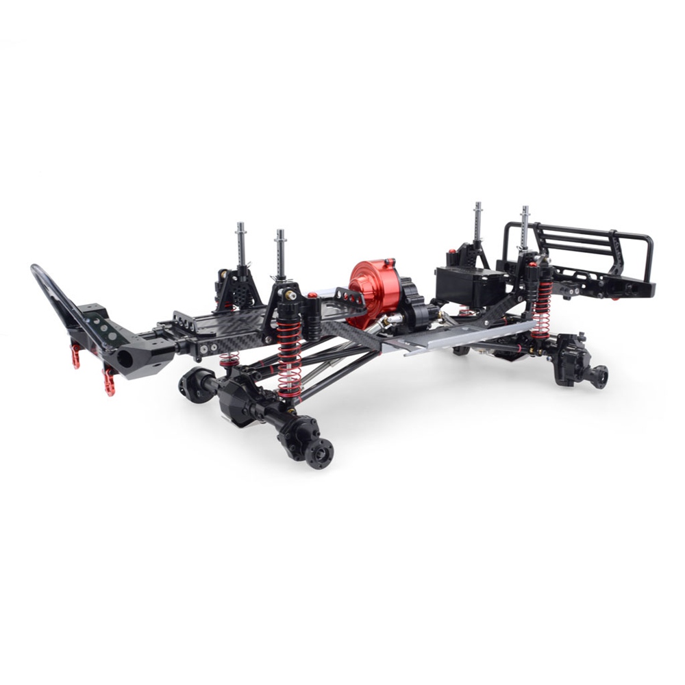 Upgrade Gate Bridge 313mm Wheelbase CNC Aluminum And Carbon Fiber Chassis With Power System For 1/10 AXIAL SCX10 II RC Rock Crawler Climbing Vehicle
