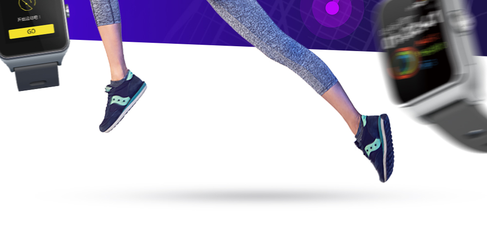 Makibes BR3 Smart Watch Support Strava 1.3 Inch IPS Color Touchscreen Built-in GPS Multi-sports Modes Heart Rate Monitor IP68 Waterproof Fitness Tracker - Gray