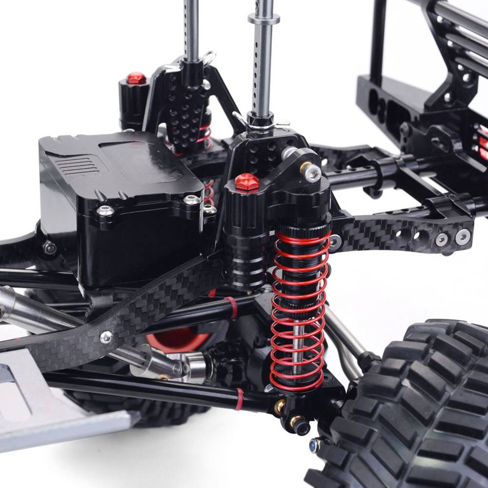 Upgrade Gate Bridge 313mm Wheelbase CNC Aluminum And Carbon Fiber Chassis With Power System For 1/10 AXIAL SCX10 II RC Rock Crawler Climbing Vehicle