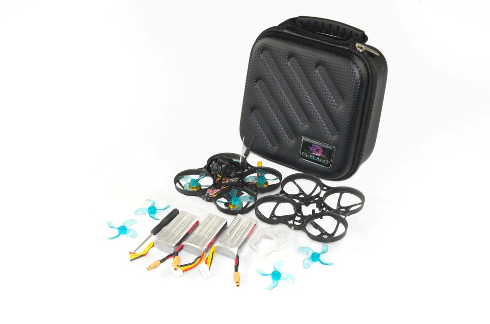Geelang Anger 75X 75mm 4S Whoop FPV Racing Drone With F4 OSD 12A Blheli_S 5.8G 200mW VTX Caddx EOS V2 Cam BNF - AC900 Receiver