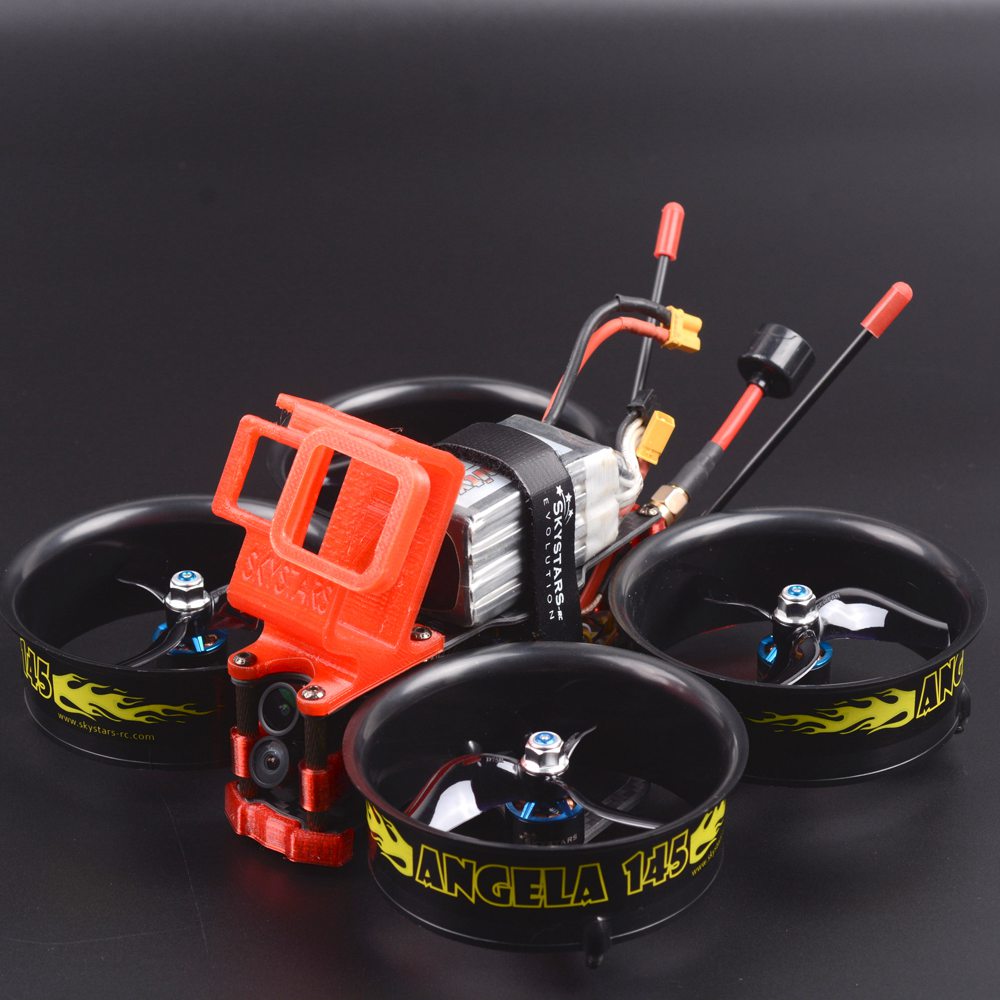 Skystars Angela 145 4K 3 Inch Whoop FPV Racing Drone F4 OSD 4 In 1 35A ESC 5.8G 500mW VTX Runcam Hybrid Cam BNF - Frsky R-XSR Receiver