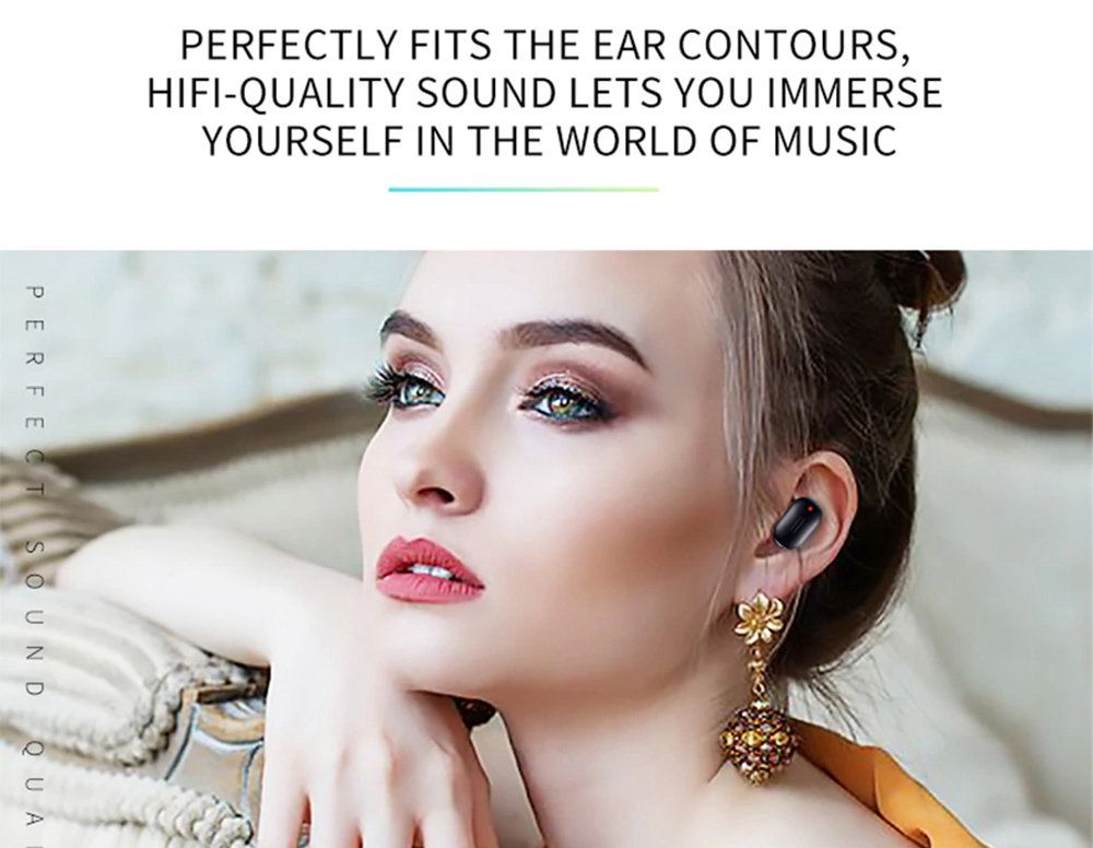 T1 Pro Bluetooth 5.0 TWS Earbuds Unilateral Use 2200mAh Charging Box Siri Binaural Call Titanium Film Drivers IPX6