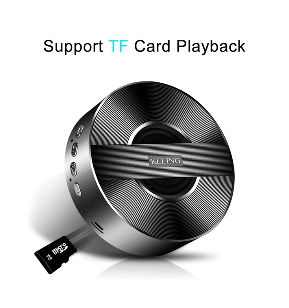 KELING A5 Portable Bluetooth Speaker Dual Bass - Black