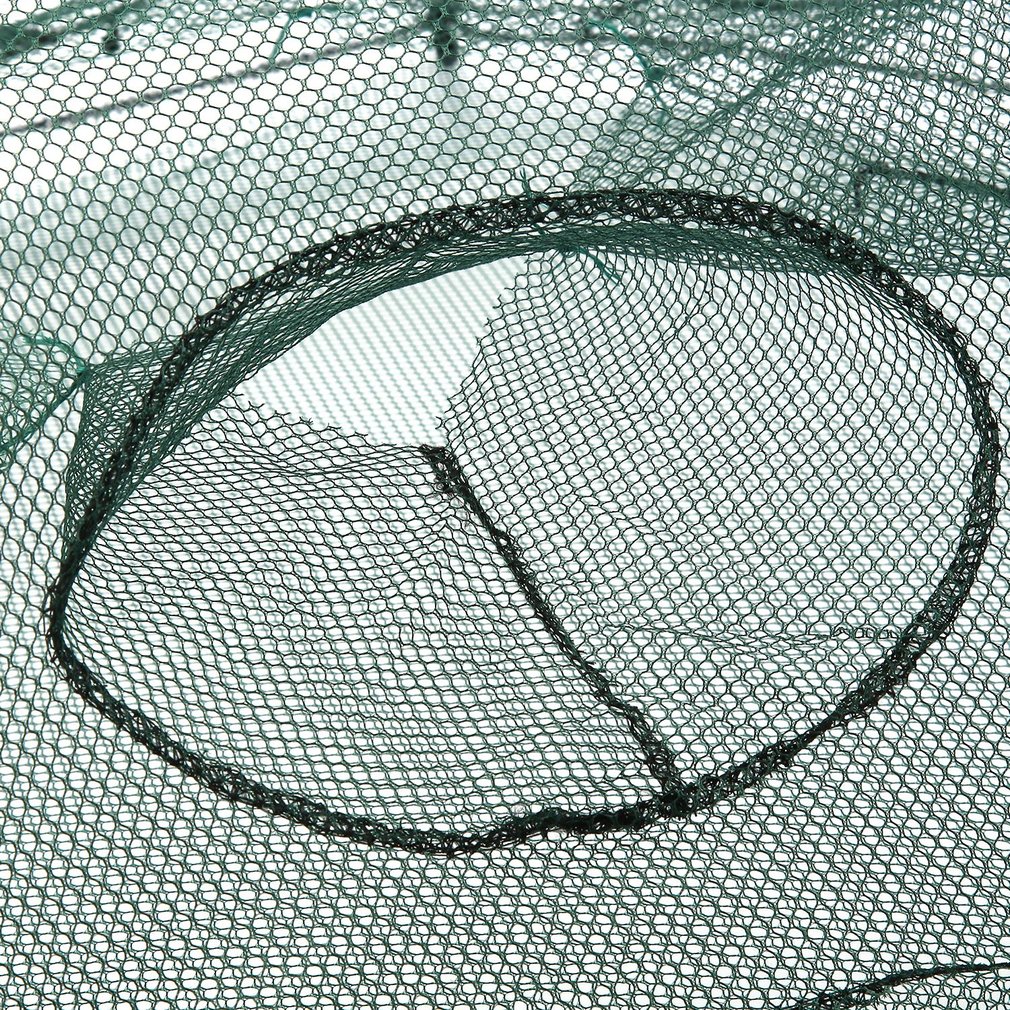 ZH701102 Foldable Fishing Bait Net Trap Cast Dip Cage Crab Fish Minnow Crawdad Shrimp Fishing Net - Green