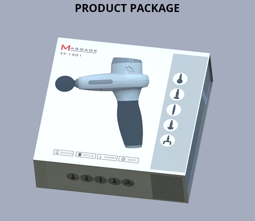 Electric Massage Gun Relax Muscle Therapy Device - Black