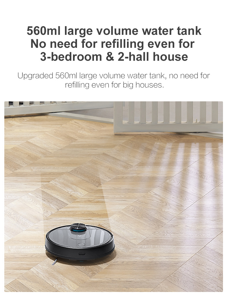 Xiaomi VIOMI V2 Robot Vacuum Cleaner 2150Pa Suction 3 Cleaning Mode LDS Sensor APP Virtual Wall Self-charging - Gray
