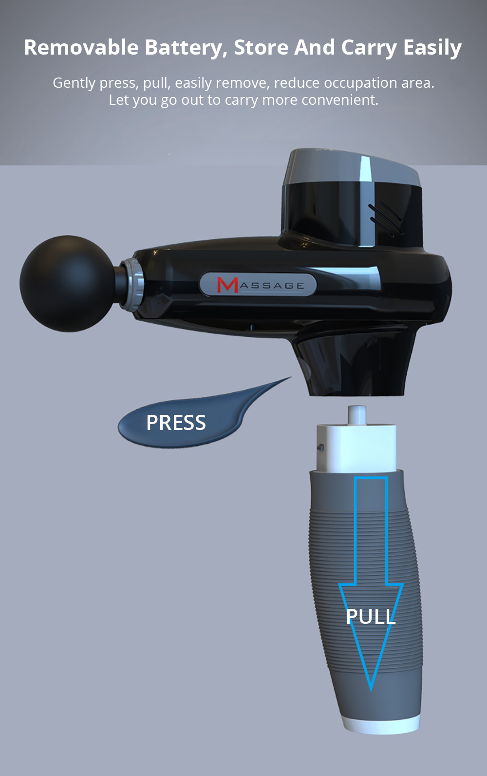 Electric Massage Gun Relax Muscle Therapy Device - White