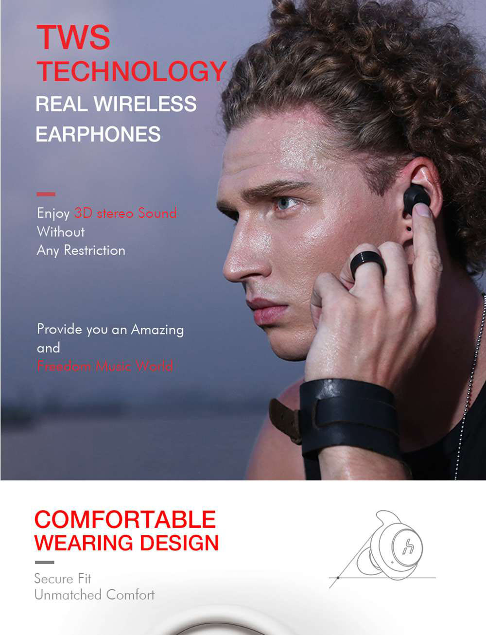 Havit G1 Bluetooth 5.0 TWS Earphone Fingerprint Touch 720mAh Charging Box Siri Google Assistant 18 hours Playtime Mono/Stereo Mode