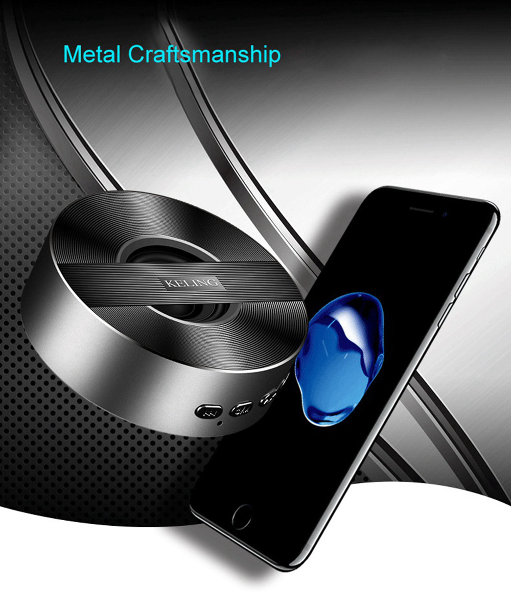 KELING A5 Portable Bluetooth Speaker Dual Bass - Black