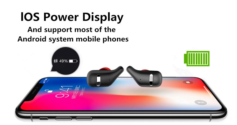 BINANI Mini A8 HiFi Bluetooth V5.0 Earbuds IPX5 Water Resistant 700 mAh Charging Box  -  Yellow