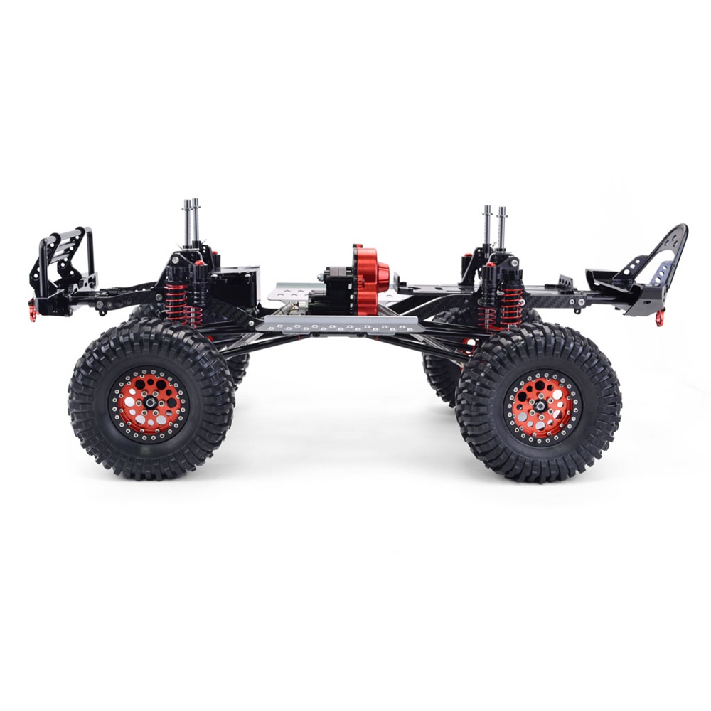Upgrade Gate Bridge 313mm Wheelbase CNC Aluminum And Carbon Fiber Chassis With Power System For 1/10 AXIAL SCX10 II RC Rock Crawler Climbing Vehicle