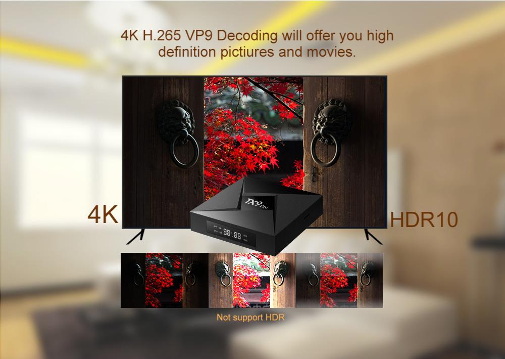 Bundle TANIX TX9 PRO KODI 17.3 3GB/32GB TV BOX Android 7.1.2 Amlogic S912 2.4G/5.8G WIFI Bluetooth Gigabit LAN Bluetooth HDMI + Tronsmart TSM01 English Air Mouse