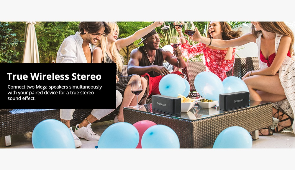 Tronsmart Element Mega SoundPulse™ Bluetooth 5.0 Speaker With Powerful 40W Max Output 3D Digital Sound TWS Intuitive Touch Control - Black 18 Tronsmart Element Mega SoundPulse™ Bluetooth Speaker with Powerful 40W Max Output 3D Digital Sound TWS Intuitive Touch Control - Black