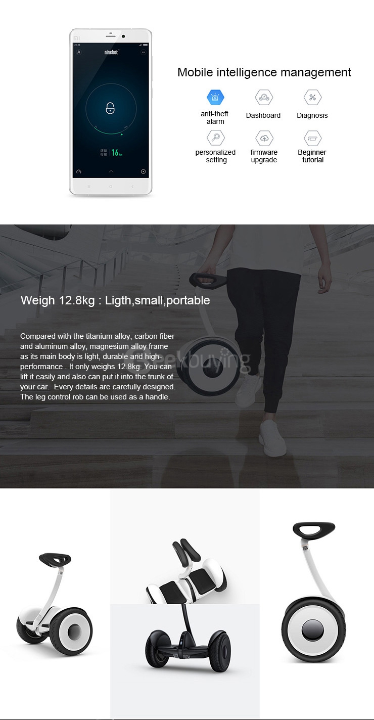 [US Stock] Xiaomi Mi Scooter Mini Self-balancing Scooter 700W 16km/h 22km Long Mileage with Smart System Beginner Mode Bluetooth Remote Control  - Black