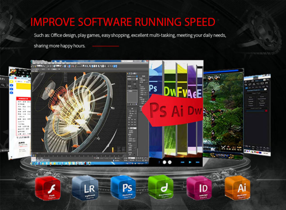 Juhor DDR3 8G 1600Mhz 1.5V 240 Pin RAM Desktop Memory Module For PC Computer - Black