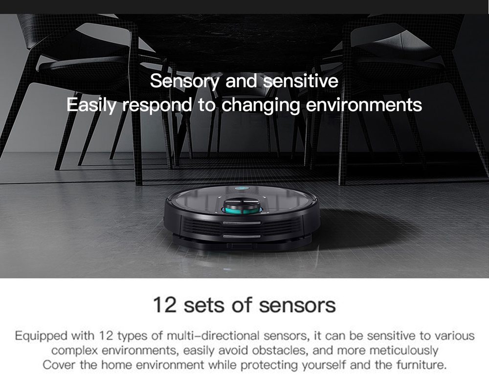 Xiaomi VIOMI Robot Vacuum Cleaner Robot V2 Pro smart cleaning 2100pa High suction - Gray