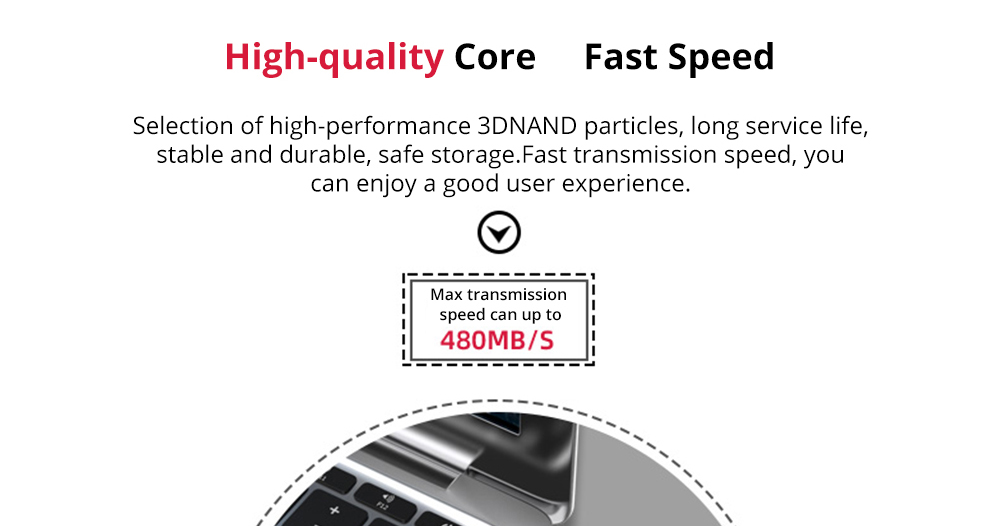 Coolfish GO NGFF 512GB SSD Multifunctional Dual-purpose External Solid State Drive Max Read Speed 480MB/S M.2 Interface - Dark Gray