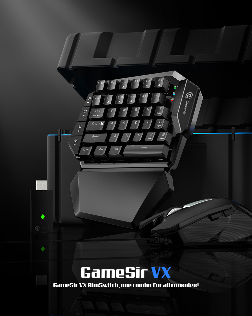 Gamesir Vx E Sports Aimswitch Wireless Keyboard Mouse Combo Black