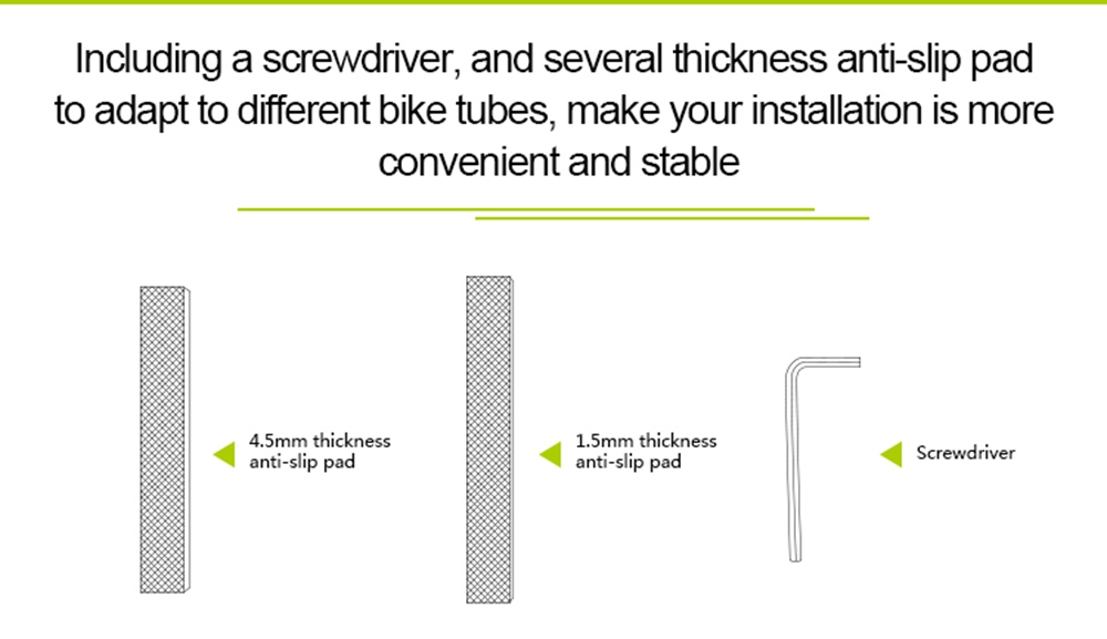 Meilan C2 Universal Bike Computer Holder High-strength Nylon Drying Steel - Black