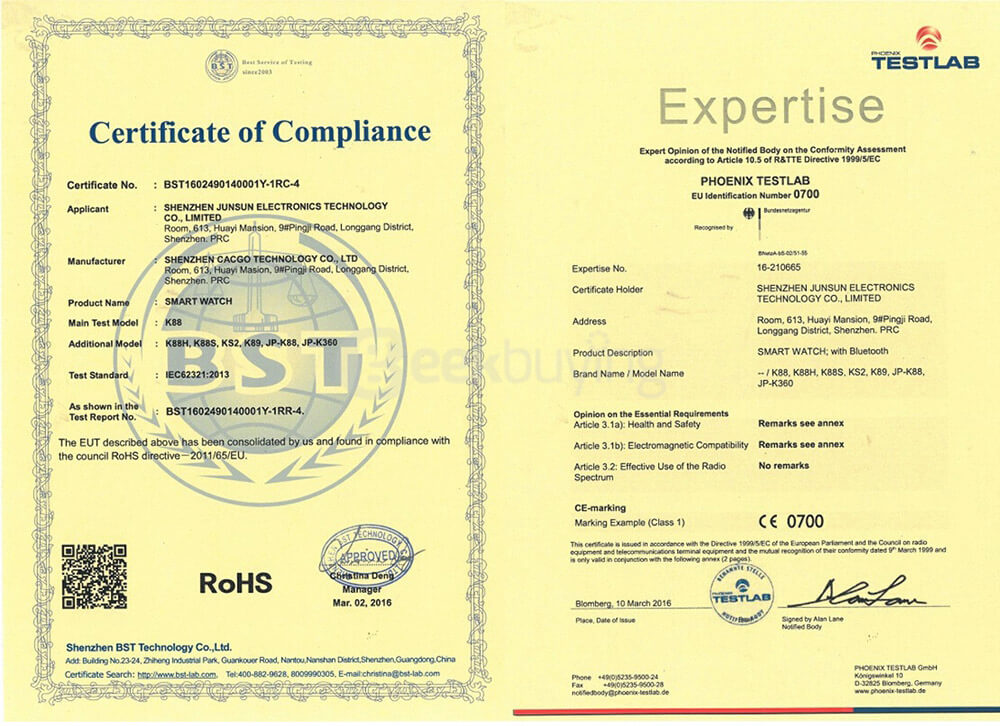 Makibes K88H Smart Bluetooth Watch Heart Rate Monitor Smartwatch MTK2502 Siri Function Gesture Control For iOS Andriod (Leather Band) - Black