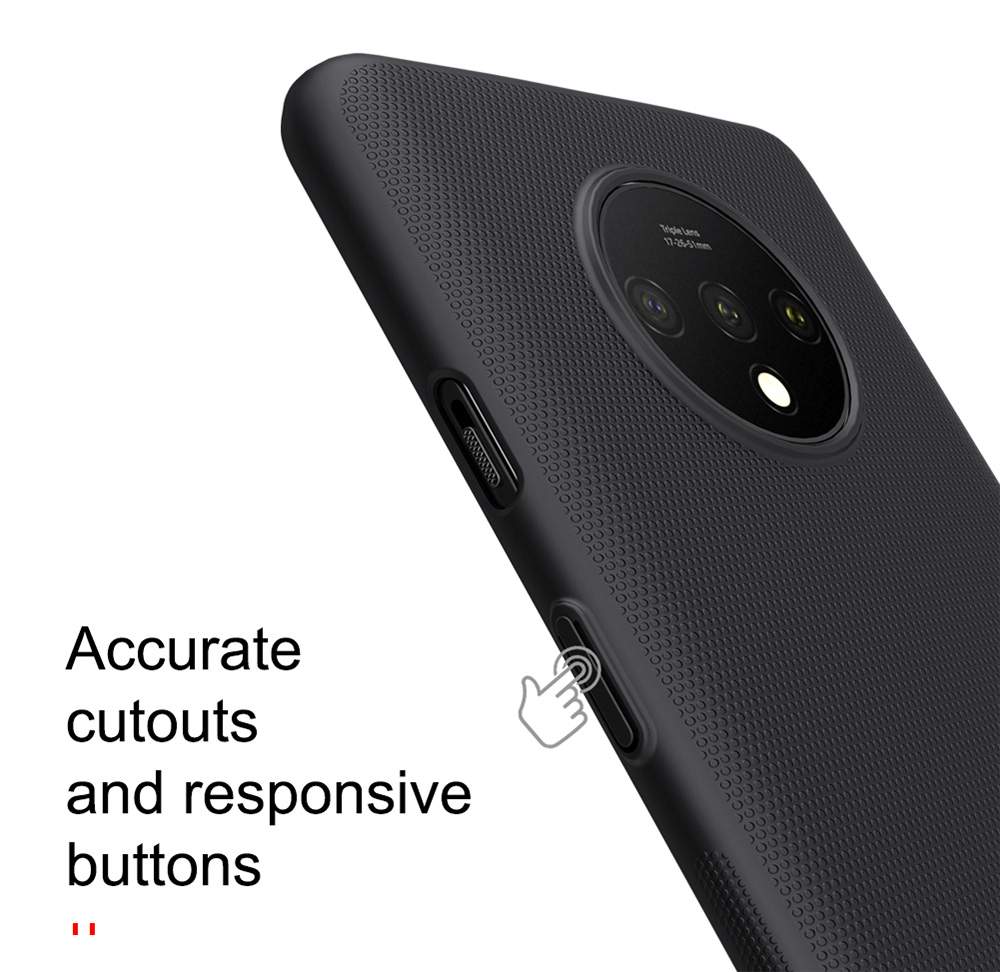 NILLKIN Protective Frosted PC Phone Case For Oneplus 7T Smartphone - Black